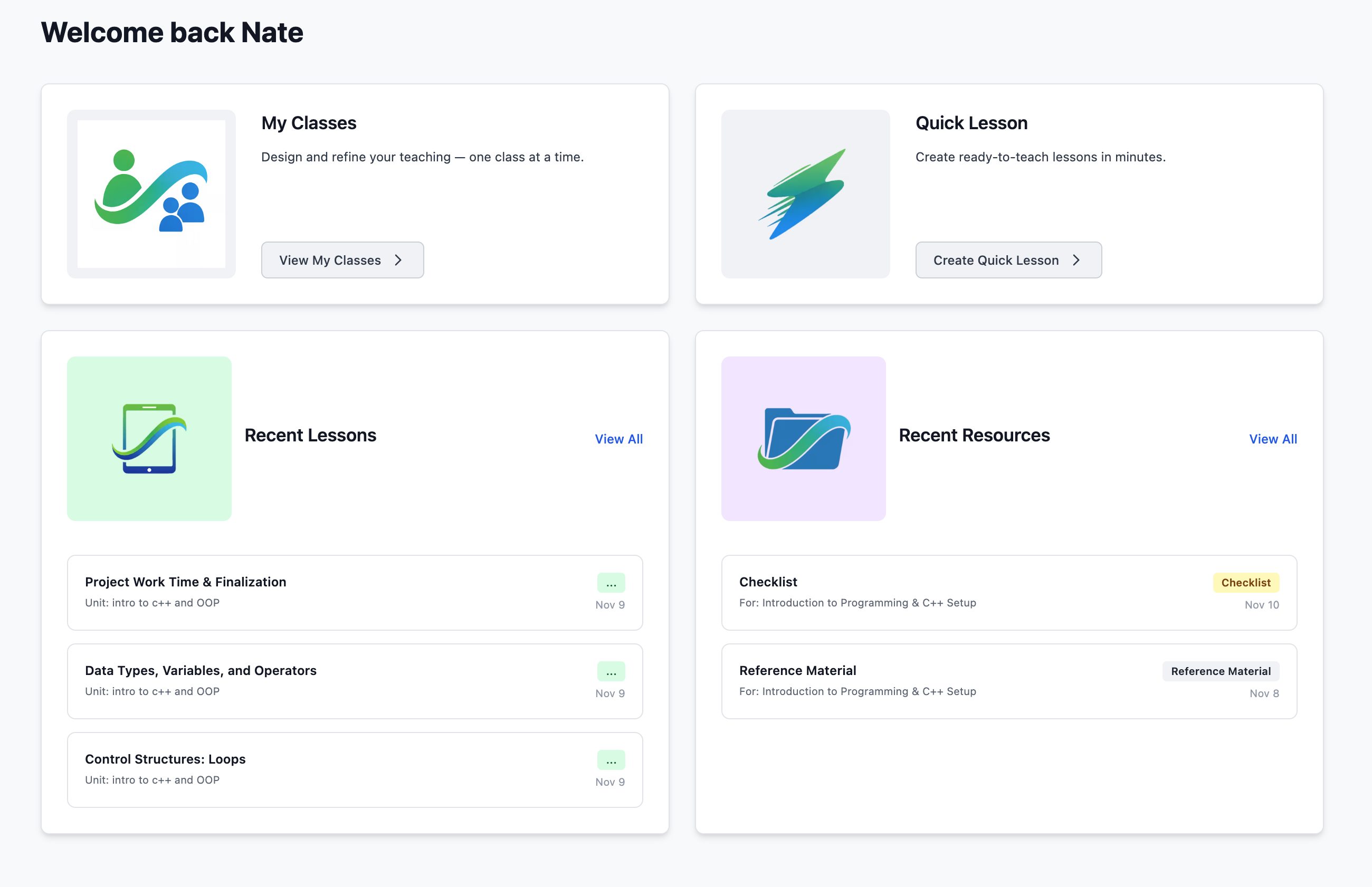 AI Lesson Planning Features